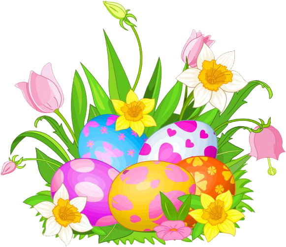 Download Easter Flower - Free Easter Clip Art - Png Download (600x527), Png Download