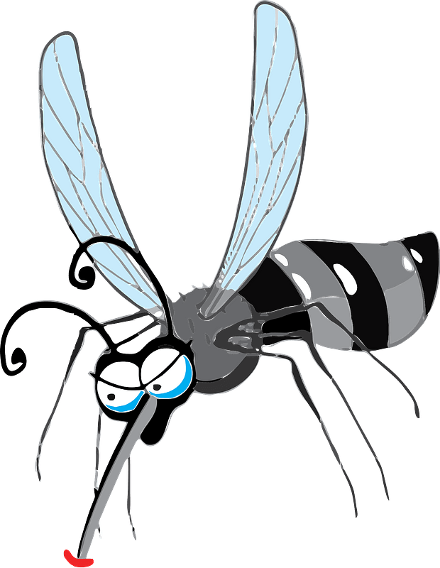 Cartoon Mosquito Clipart - Nyamuk Aedes Aegypti Kartun - Png Download (620x800), Png Download