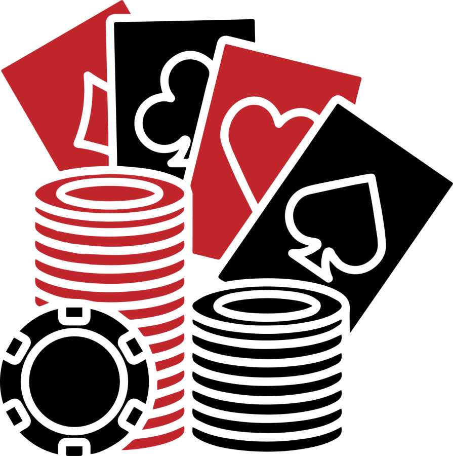 Student Government Hosts Semi-annual Casino Week - Casino Silhouette Clipart (895x900), Png Download