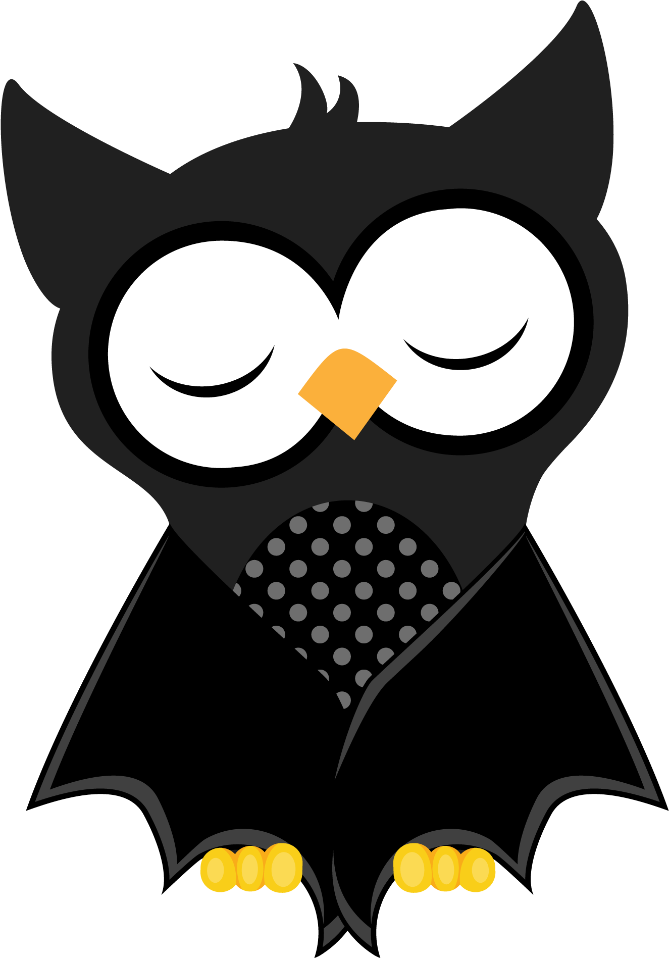 Transparent Cute Owl Halloween Clipart - Cartoon - Png Download (1325x1897), Png Download