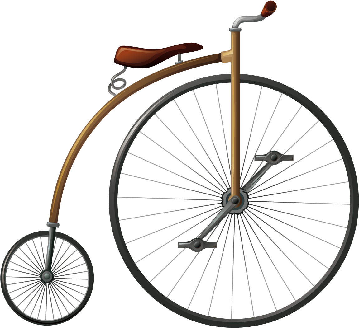 Bicycle Wheel Penny-farthing Big Wheel - Penny Farthing Bike Png Clipart (1200x1200), Png Download