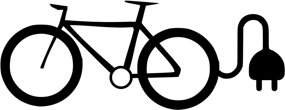 Line Art,style,cycling - Transparent Png Clipart Transparent Ebike Png (1064x750), Png Download