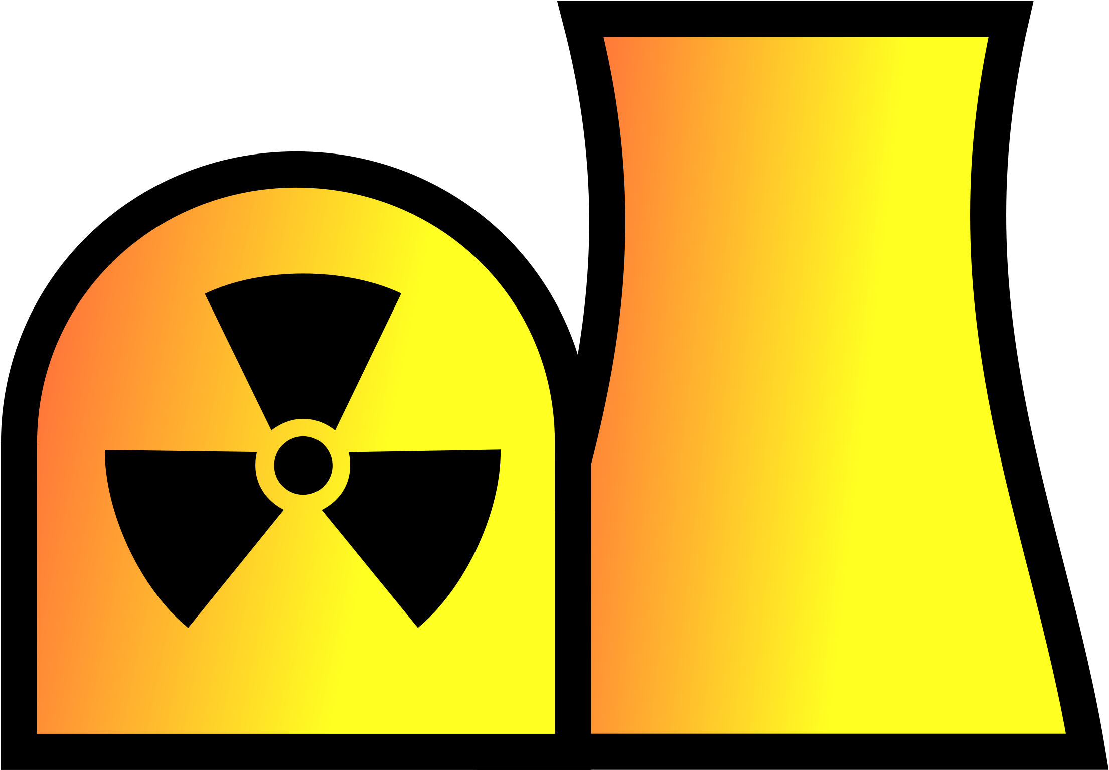 Transparent Radioactive Sign Png - Nuclear Power Plant Clipart (2211x1535), Png Download