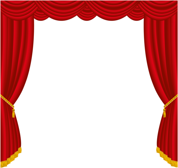 Curtains Clipart Puppet Stage - Curtain Background Transparent - Png Download (600x573), Png Download
