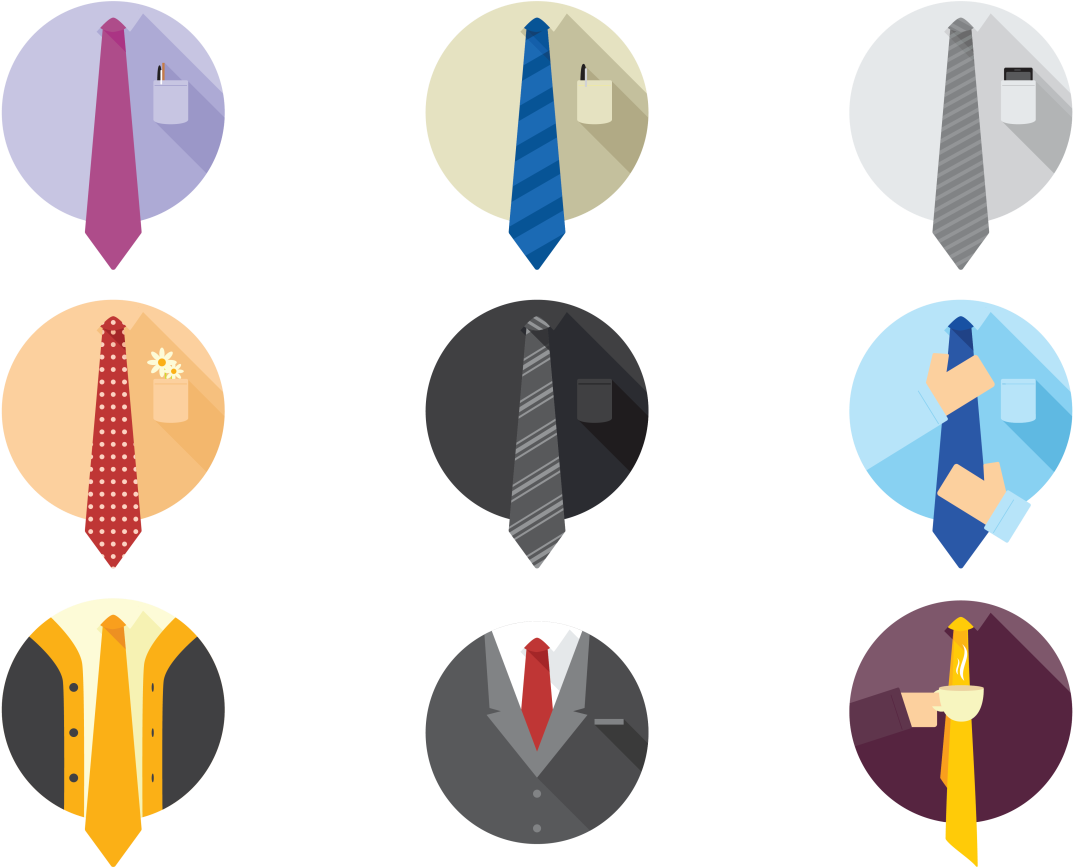 Vector Cravat Icons - Necktie Clipart (700x490), Png Download