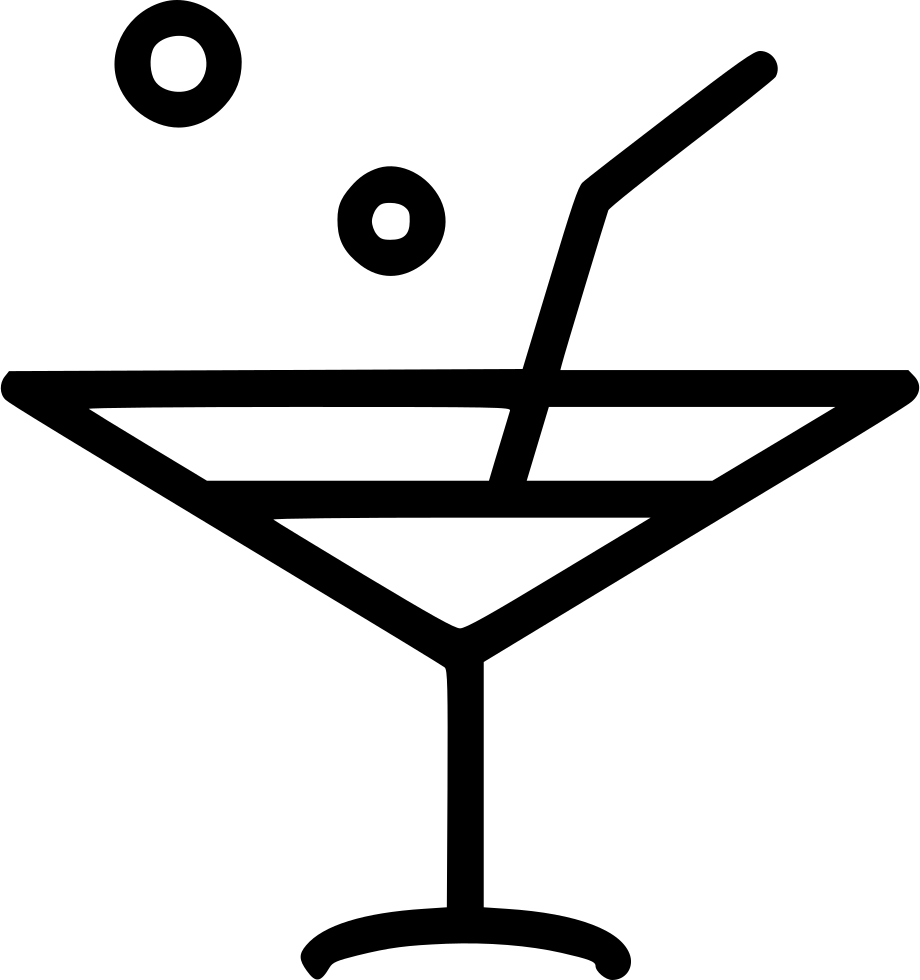 Martini Glass Cocktail Sraw - Food Clipart (920x980), Png Download