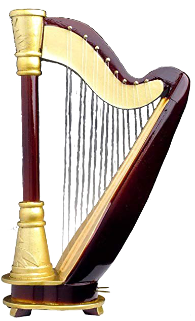 Harp Instrument Clipart (510x679), Png Download