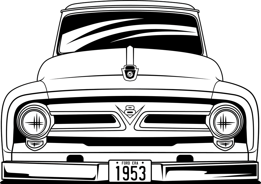 Transparent Ford Pickup Truck Clipart - Ford Truck Clipart Png (1000x704), Png Download