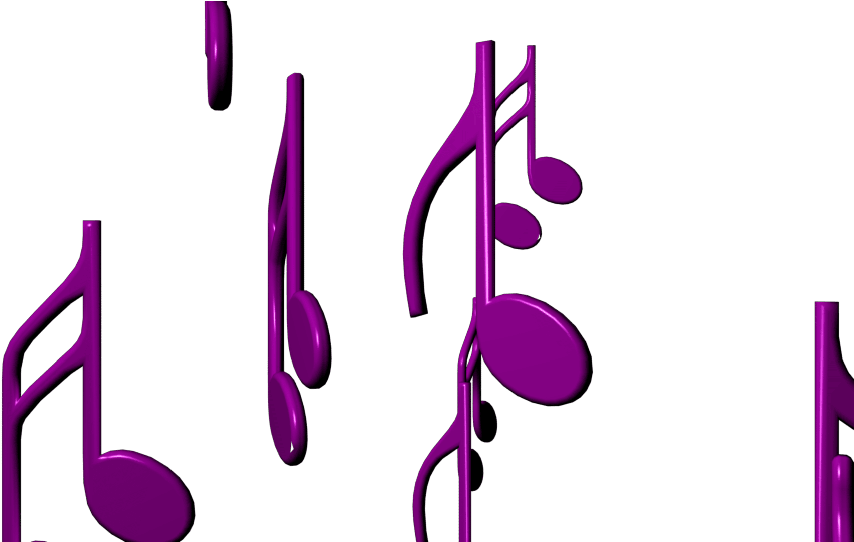 Music Themed Video Clipart With Purple Musical Notes - Clip Art - Png Download (1920x1080), Png Download