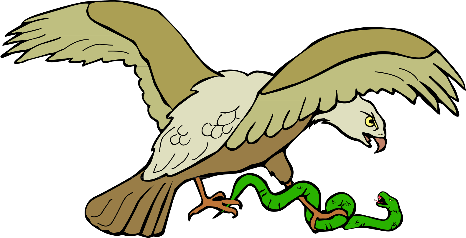 Snake And Eagle Clipart - Png Download (1600x1600), Png Download