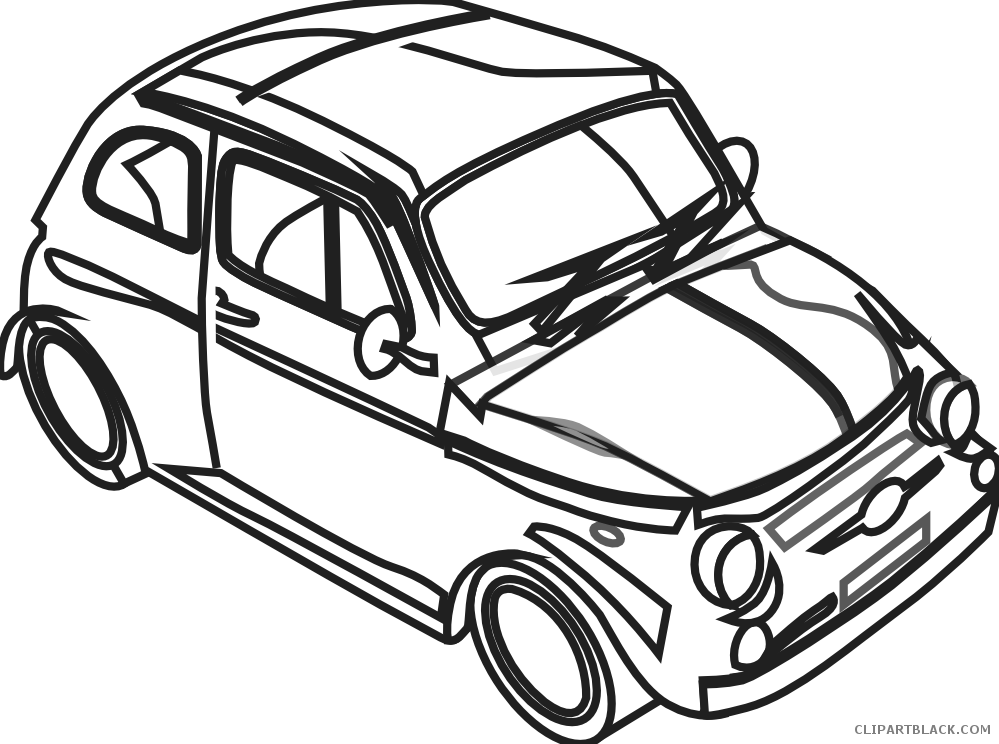 Thumb Image - Clip Art Black And White Car - Png Download (999x744), Png Download