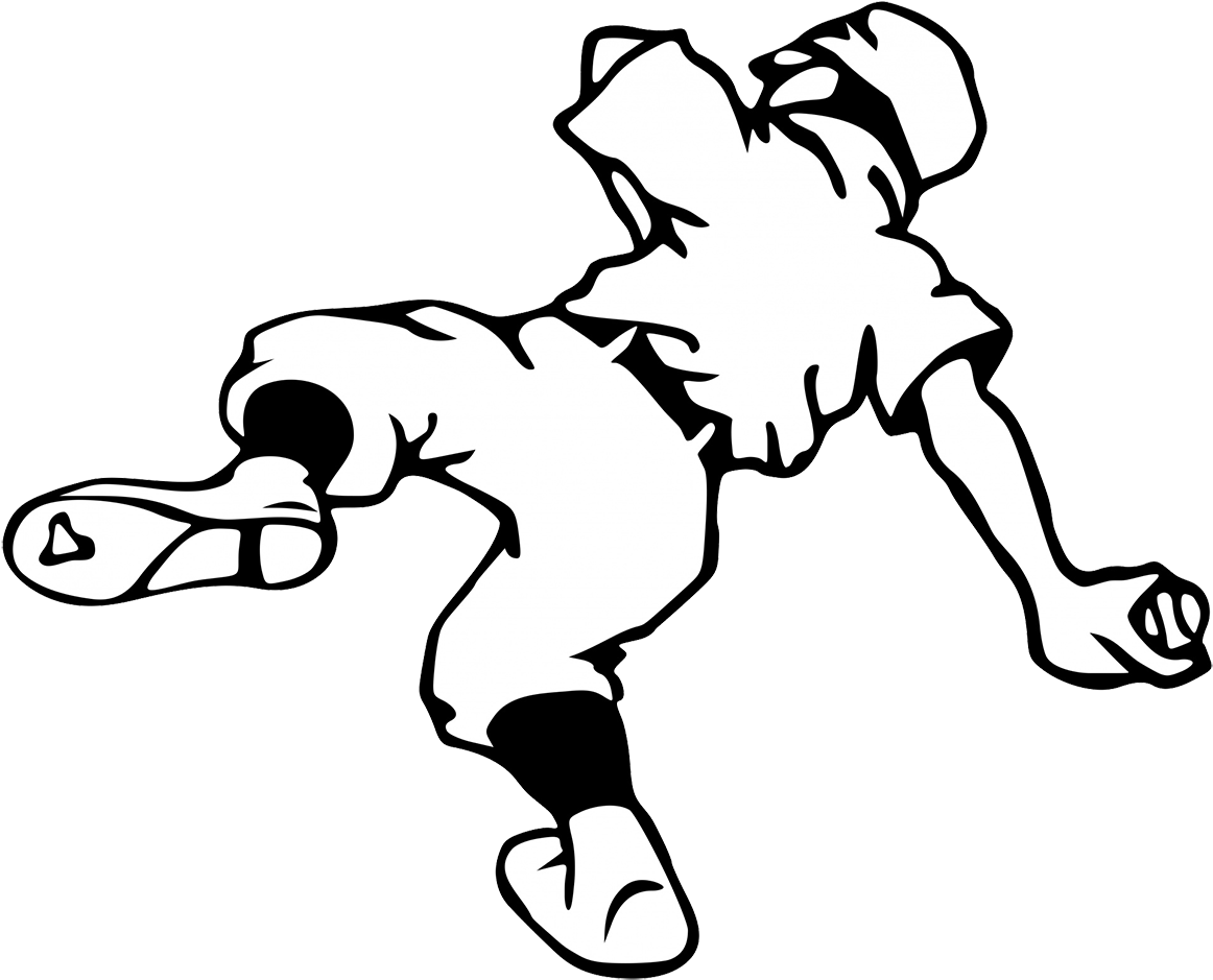 Baseball Black And White Clipart Clip Free Library - Gambar Softball Hitam Putih - Png Download (1181x976), Png Download