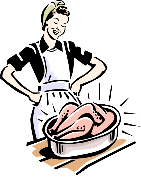 Vector Illustration Of 1950"s Vintage Style Mother Clipart (552x700), Png Download