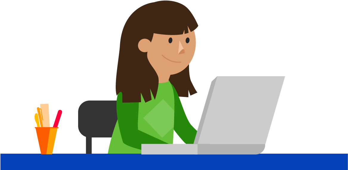 Online Study Cartoon Png Clipart (2199x926), Png Download