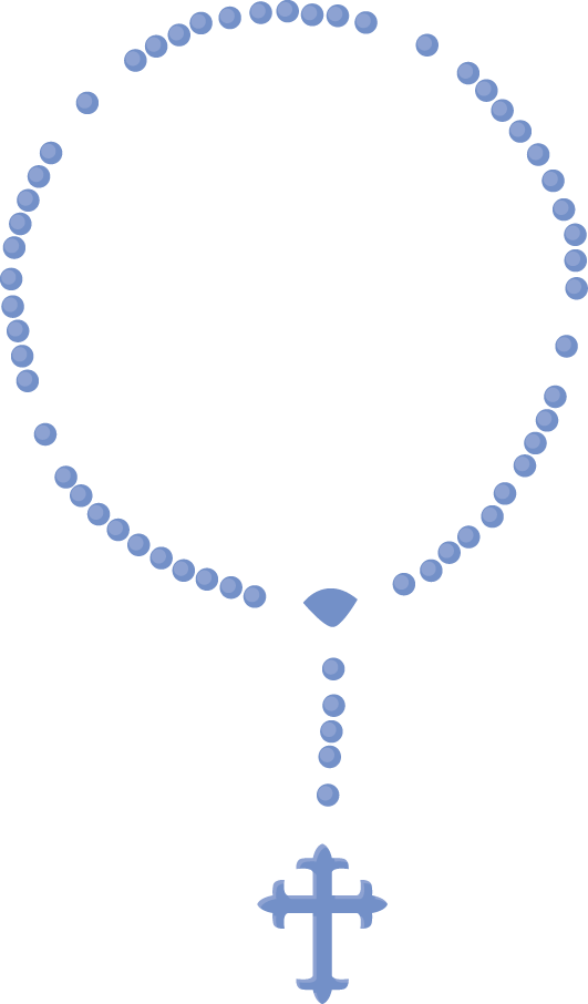 Jpg Royalty Free Catholic Rosary Clipart - Silver Beaded Charger Plates - Png Download (531x906), Png Download