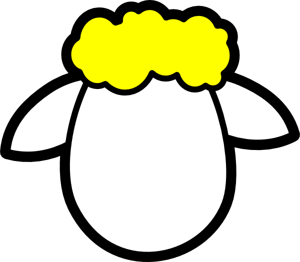 Red Clipart Gumdrop - Draw A Sheep Face - Png Download (600x524), Png Download