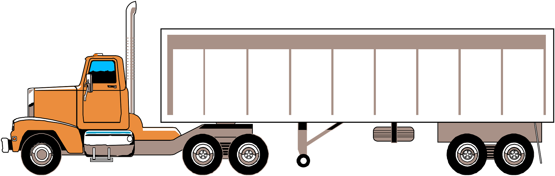 18 Wheeler Truck Clipart - Png Download (1920x622), Png Download