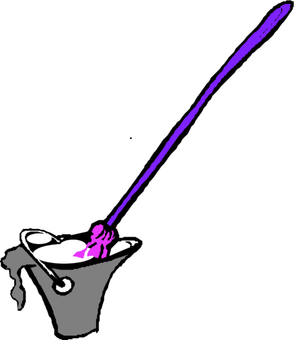 Cork - Clipart - Mop And Bucket - Png Download (600x694), Png Download