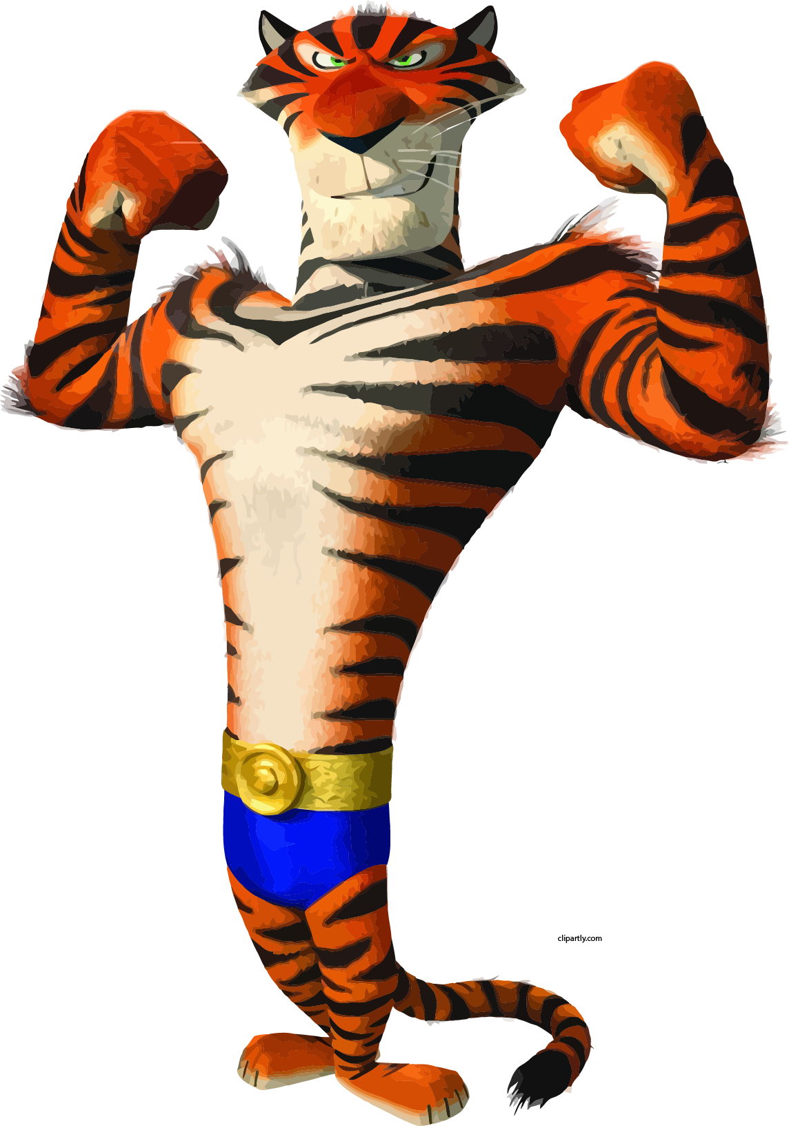 Vitaly Tiger Power Clipart Png - Madagascar 3 Europe's Most Wanted Vitaly Transparent Png (1144x1631), Png Download