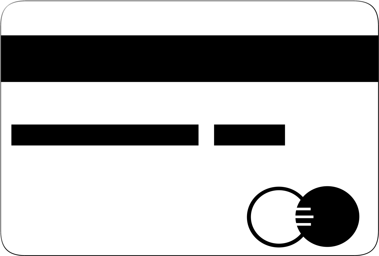 Credit Card In Black And White Color Png Image - White Credit Card Logo Png Clipart (1280x960), Png Download