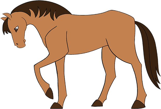 How To Draw A Simple Horse - Simple Picture Of Horse Clipart (678x600), Png Download