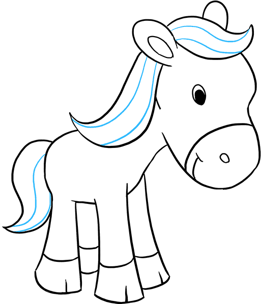 How To Draw Pony - Drawing Ponies Clipart (680x678), Png Download