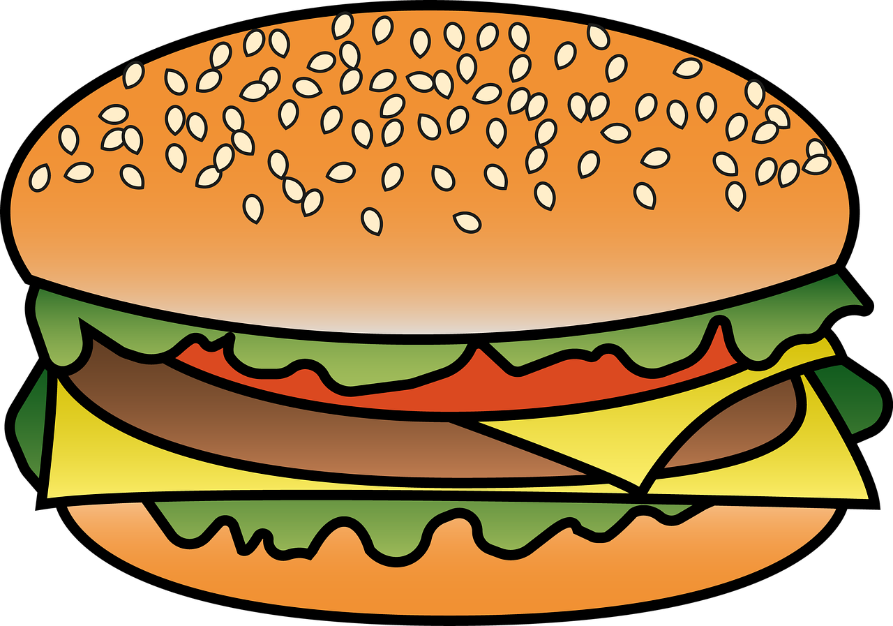 Burger Fast Food Food Free Photo - Burger Clip Art Png Transparent Png (1280x897), Png Download