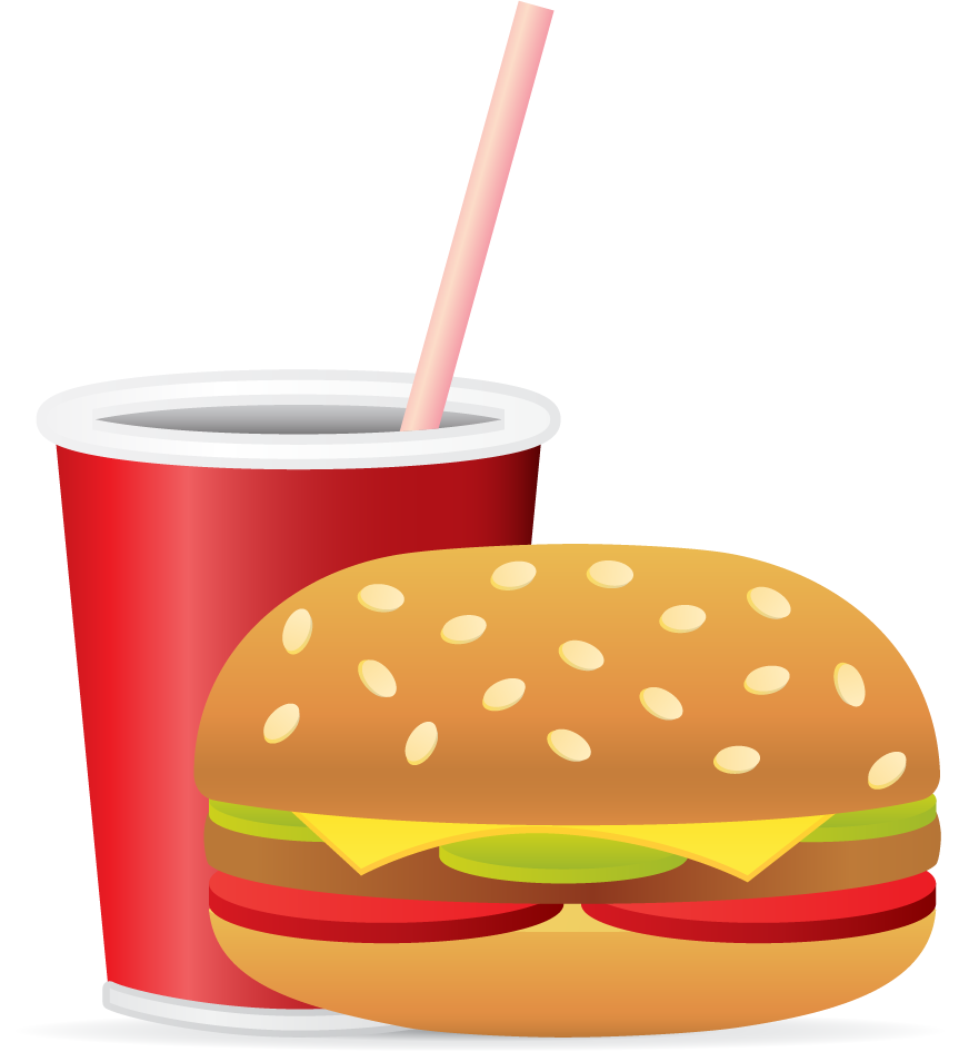 Fast Food Vector Clipart (863x946), Png Download