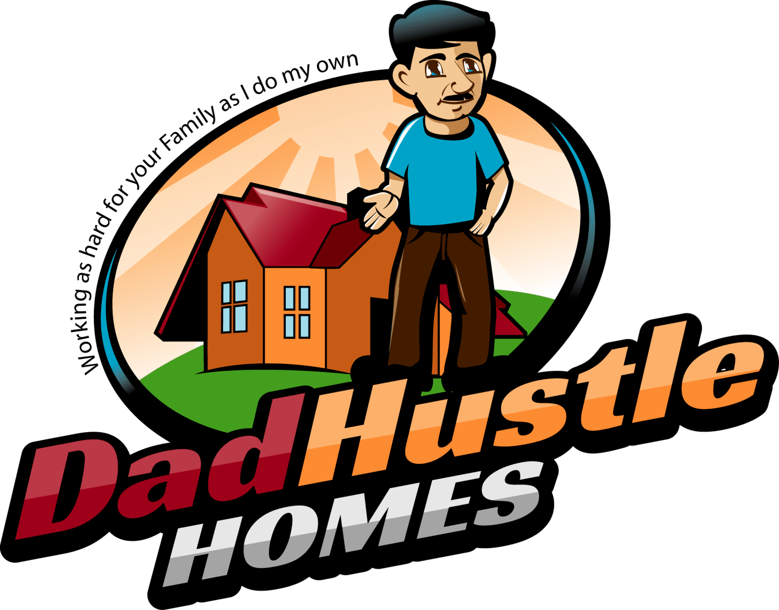 Dadhustlehomes - Com - Cartoon Clipart (1600x1252), Png Download