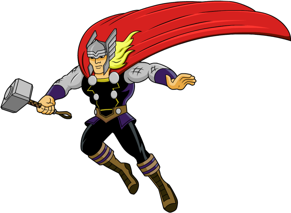 Thor Marvel Clipart - Phineas And Ferb Mission Marvel Thor - Png Download (1038x745), Png Download