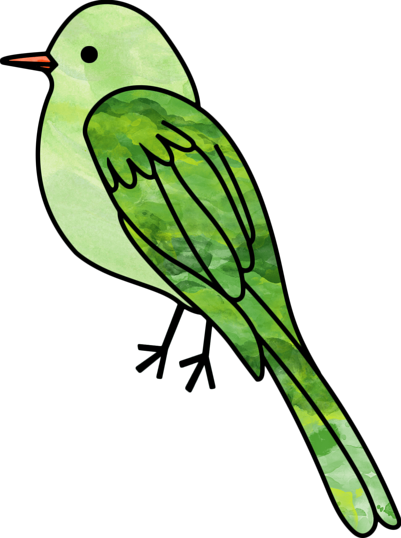 Old World Flycatcher Clipart (1308x1754), Png Download