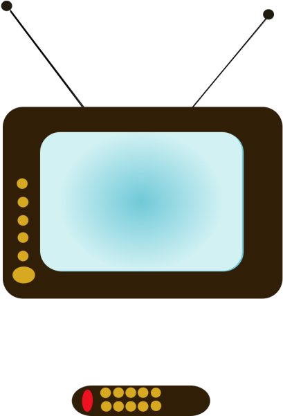 Cartoon Tv And Remote Clipart (600x600), Png Download