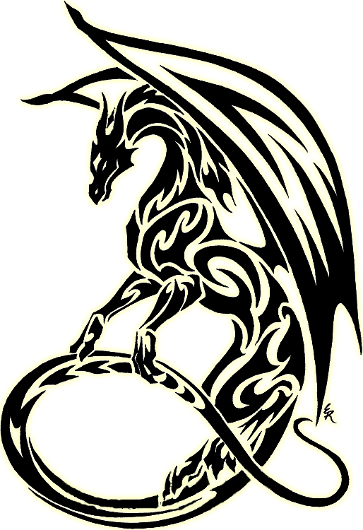 Tribal Dragon Clipart Best - Tribal Dragon Tattoos - Png Download (514x750), Png Download