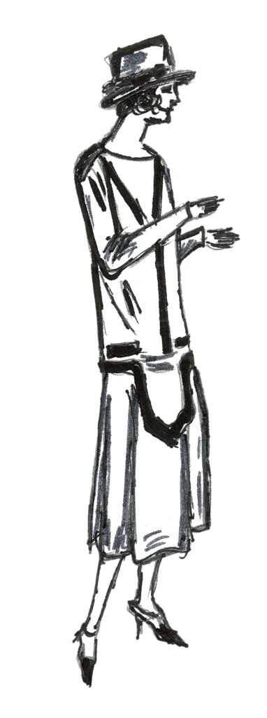 Fashion Clip Art Golden Twenties Clothing Roaring Twenties - Roaring Twenties Fashion Draw - Png Download (410x1024), Png Download