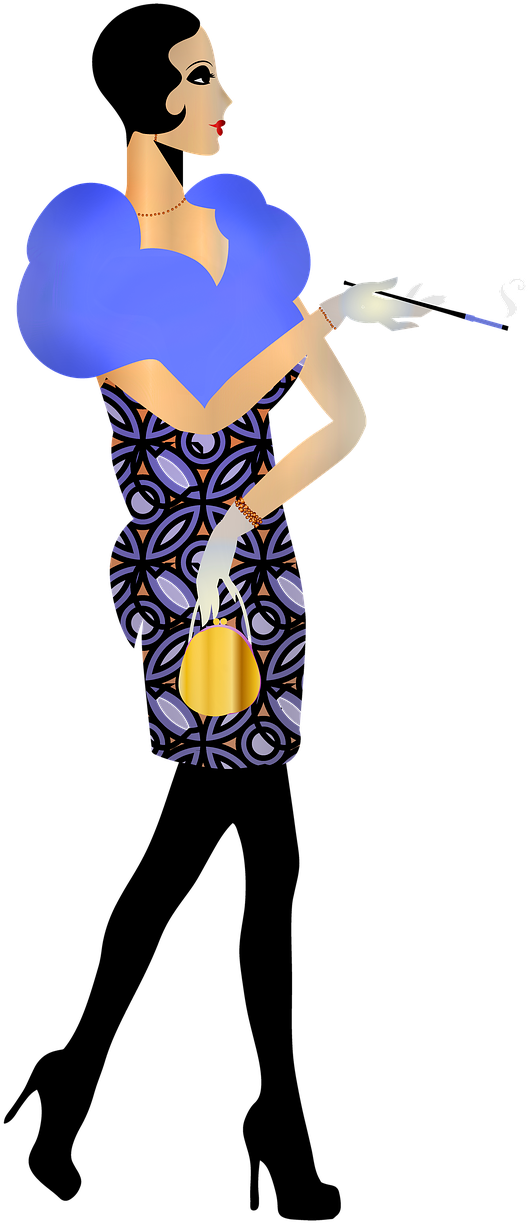 Great Gatsby Roaring 20s Dress Clipart (655x1280), Png Download
