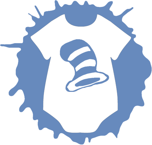 Seuss Hat On Babies Onesie And Paint Splat - Descendants Logo Clipart (591x562), Png Download