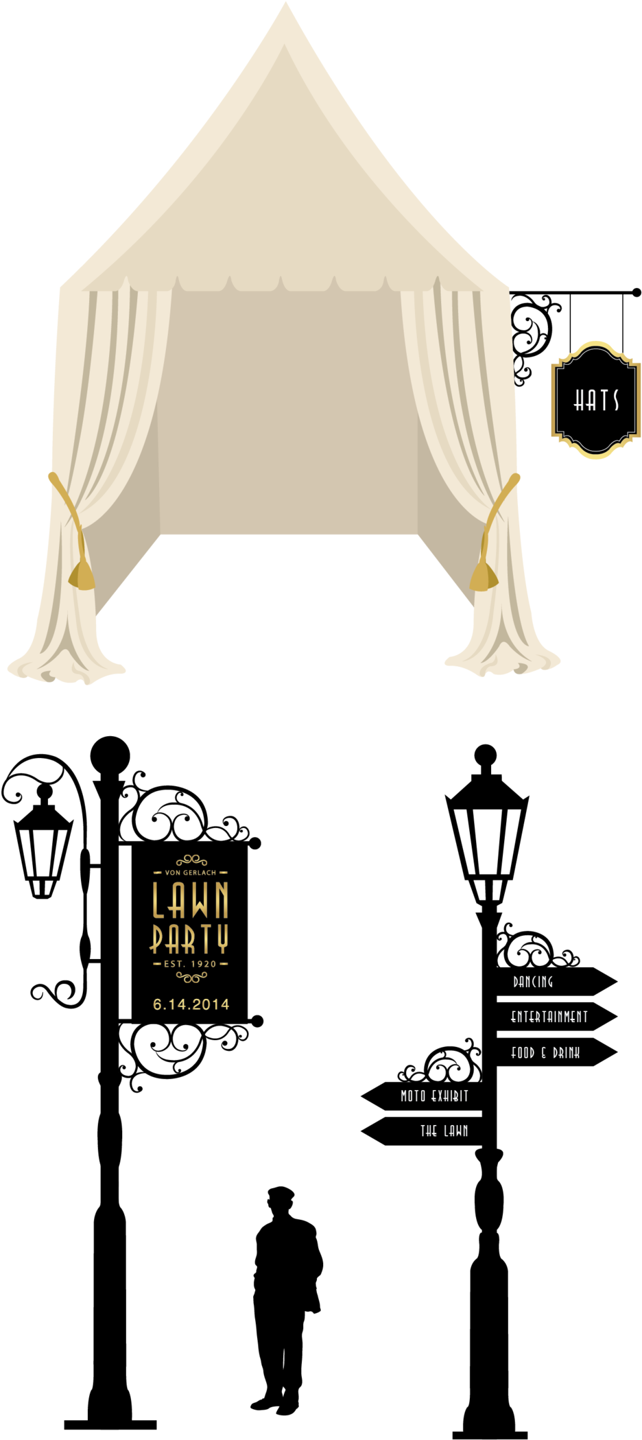 Roaring 20s Clipart - Png Download (1000x2194), Png Download