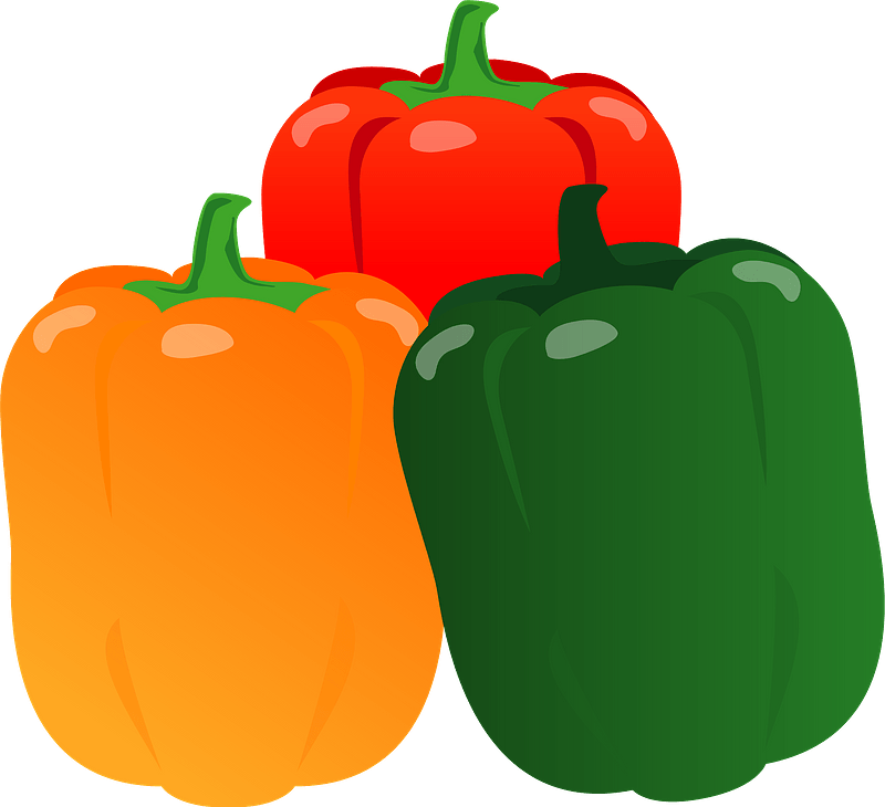 Bell Pepper Vegetable Clipart - Red Bell Pepper - Png Download (800x730), Png Download