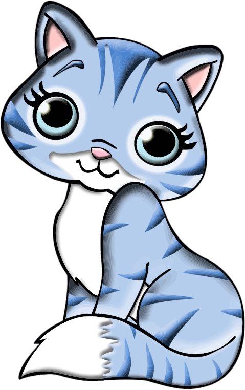 Christmas Kitten Clipart Free Clipart Images Image - Blue Cat Clipart - Png Download (479x762), Png Download