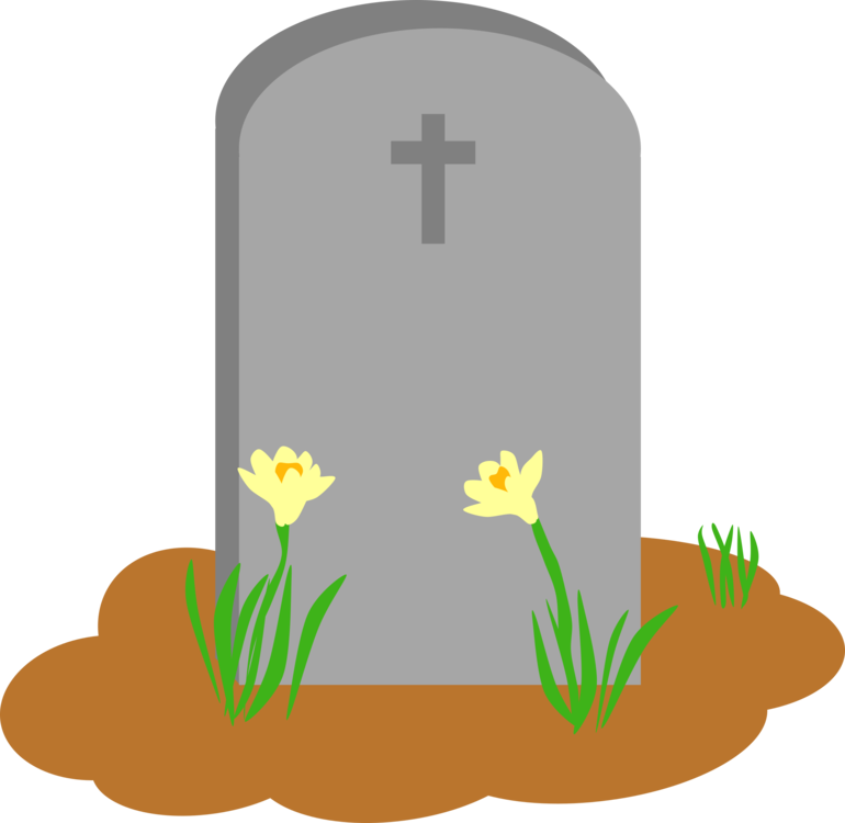 Gravesite With Flowers Johnny Jay - Tombstone Clipart - Png Download (600x600), Png Download