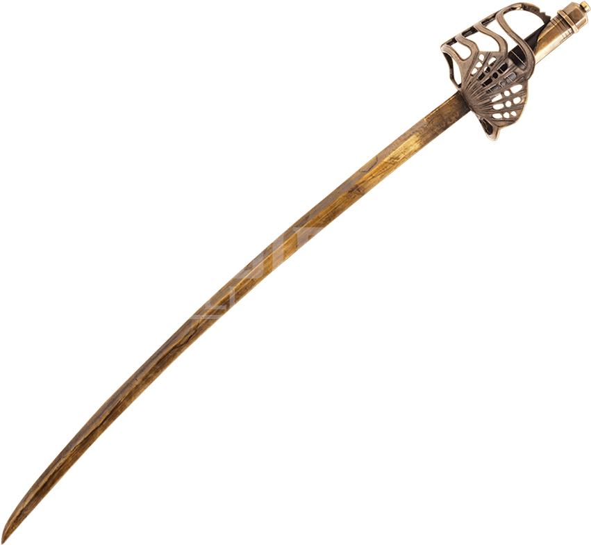 Sword Clipart Cutlass - Gold Pirate Cutlass - Png Download (850x850), Png Download