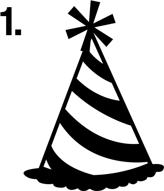 Party Hat Clip Art - Party Hat Clip Art Black - Png Download (700x700), Png Download