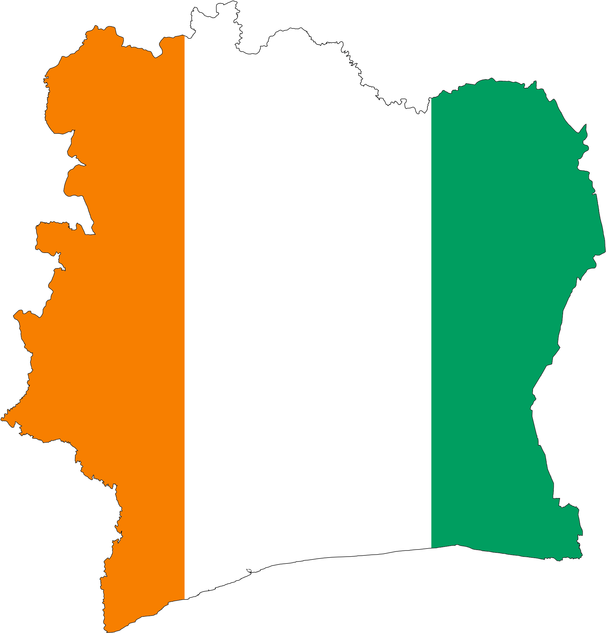 Ivory Coast Flag Download Png - Cote D Ivoire Flag Png Clipart (2048x2069), Png Download