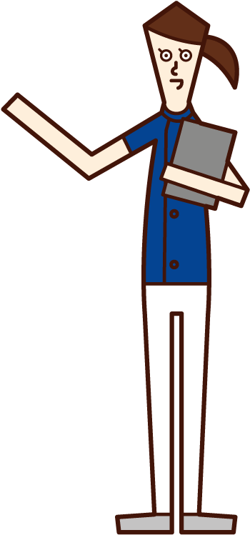 Illustration Of A Clinical Engineer - Woman Clipart (607x849), Png Download