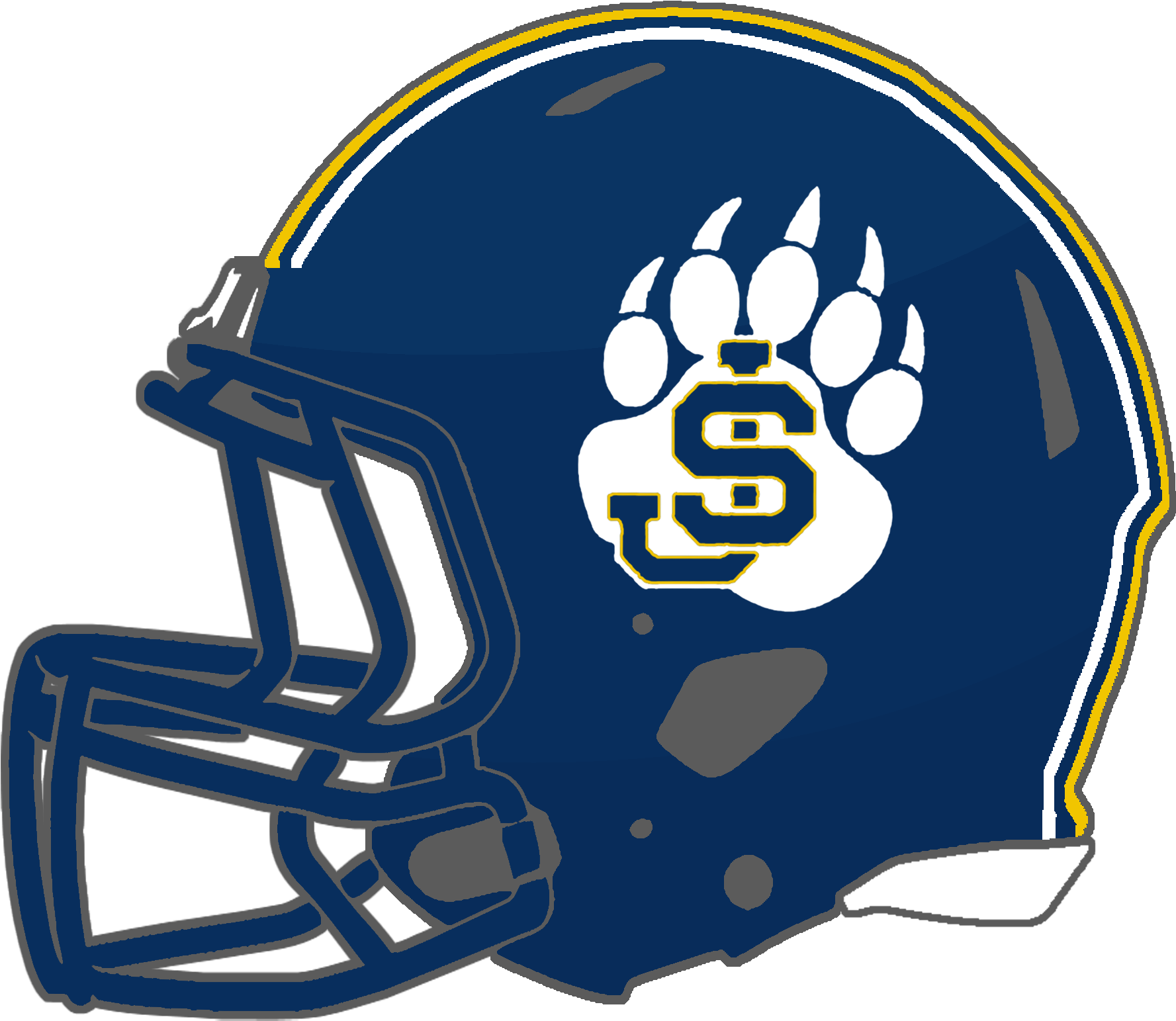 Lsu Tigers Football Clemson Tigers Football South Carolina - White And Green Football Helmet Clipart (1800x1565), Png Download