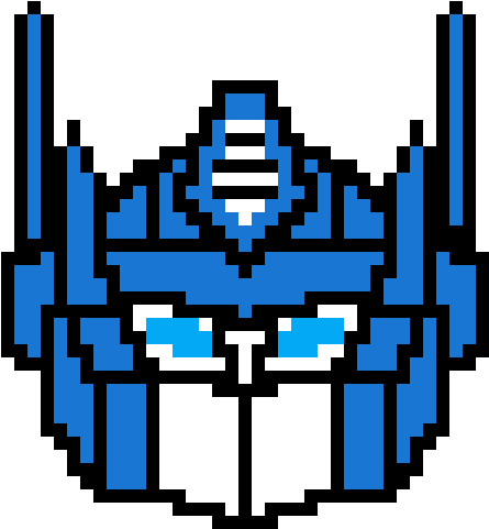 Optimus Prime Pixel Art Clipart (1200x1200), Png Download