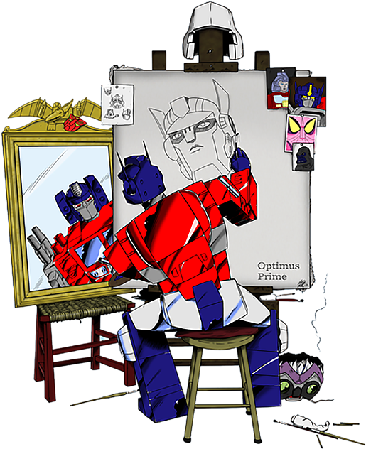 Norman Rockwell Triple Self Portrait Clipart (567x700), Png Download