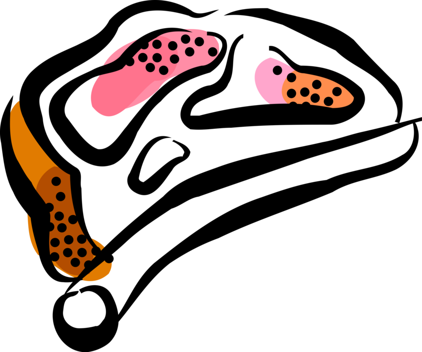 Meat Clipart Prime Rib - Pork Chop - Png Download (839x700), Png Download