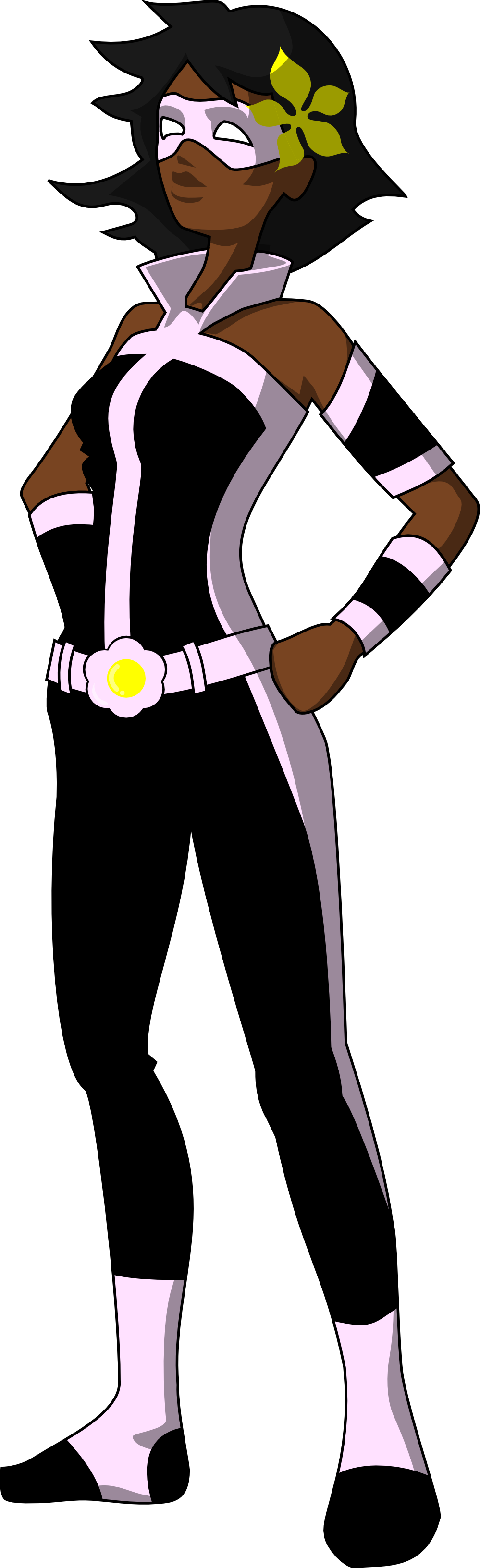 Heroine - Clipart - Flower Superhero - Png Download (999x3265), Png Download