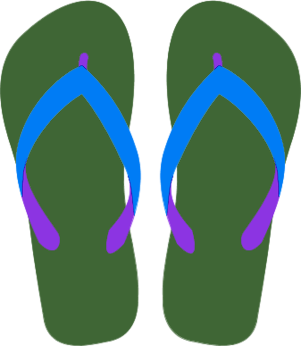 Sand Bucket Clip Art - Flip-flops - Png Download (600x689), Png Download